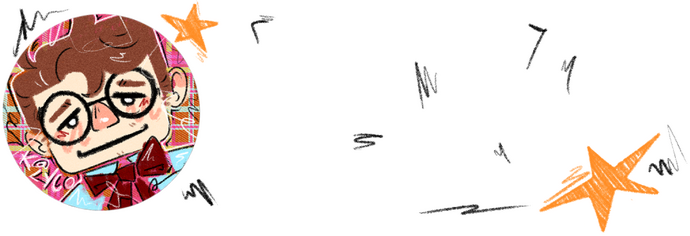 Profile picture and website header – My social media profile picture and name written in a sketchy way as a personal logo for my website header.